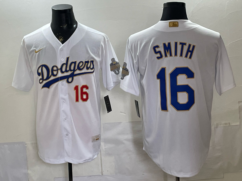 Men Los Angeles Dodgers #16 Smith white Game 2026 Nike MLB Jersey 04010002